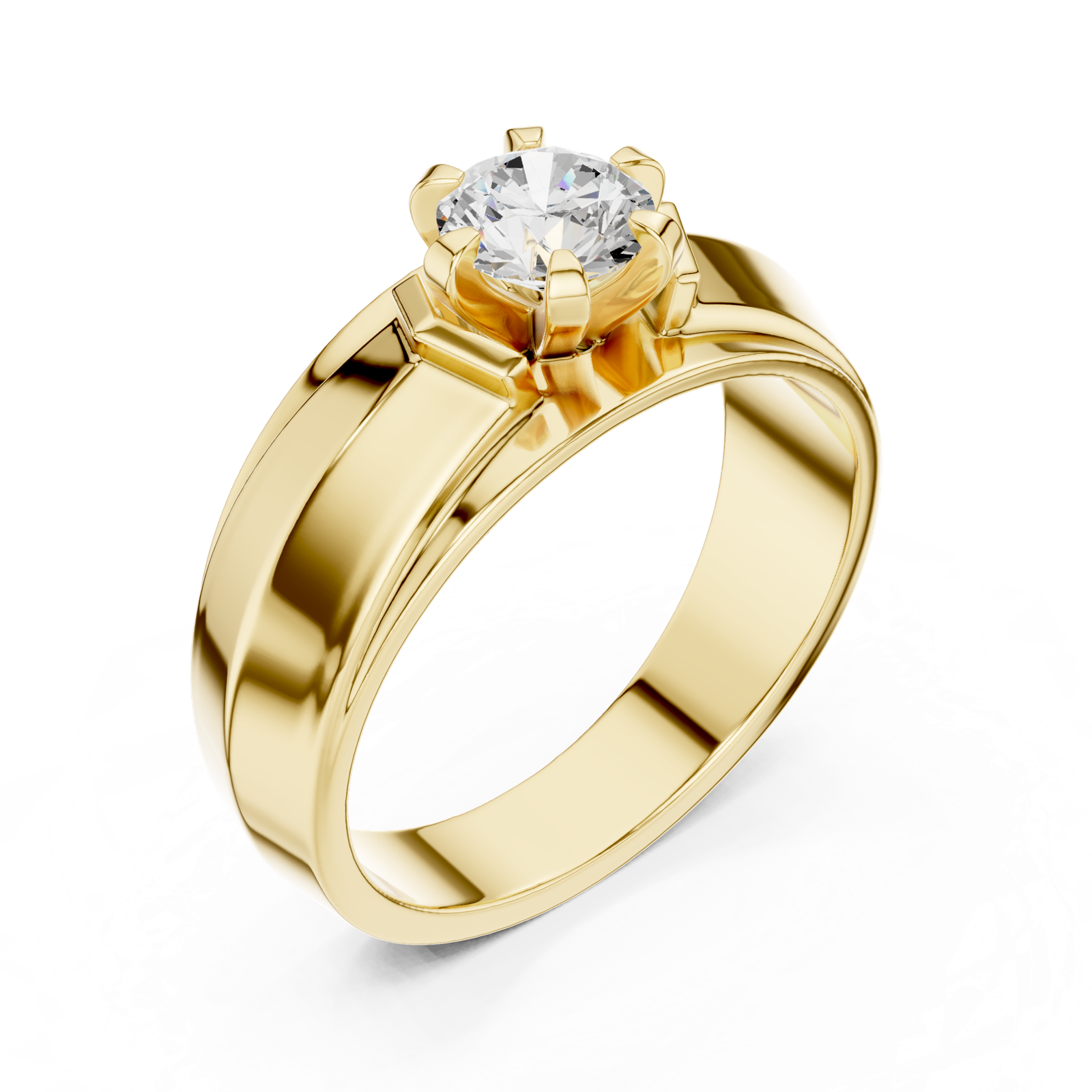 Gold Men's Ring GGR-0024, Yellow Gold, view 2