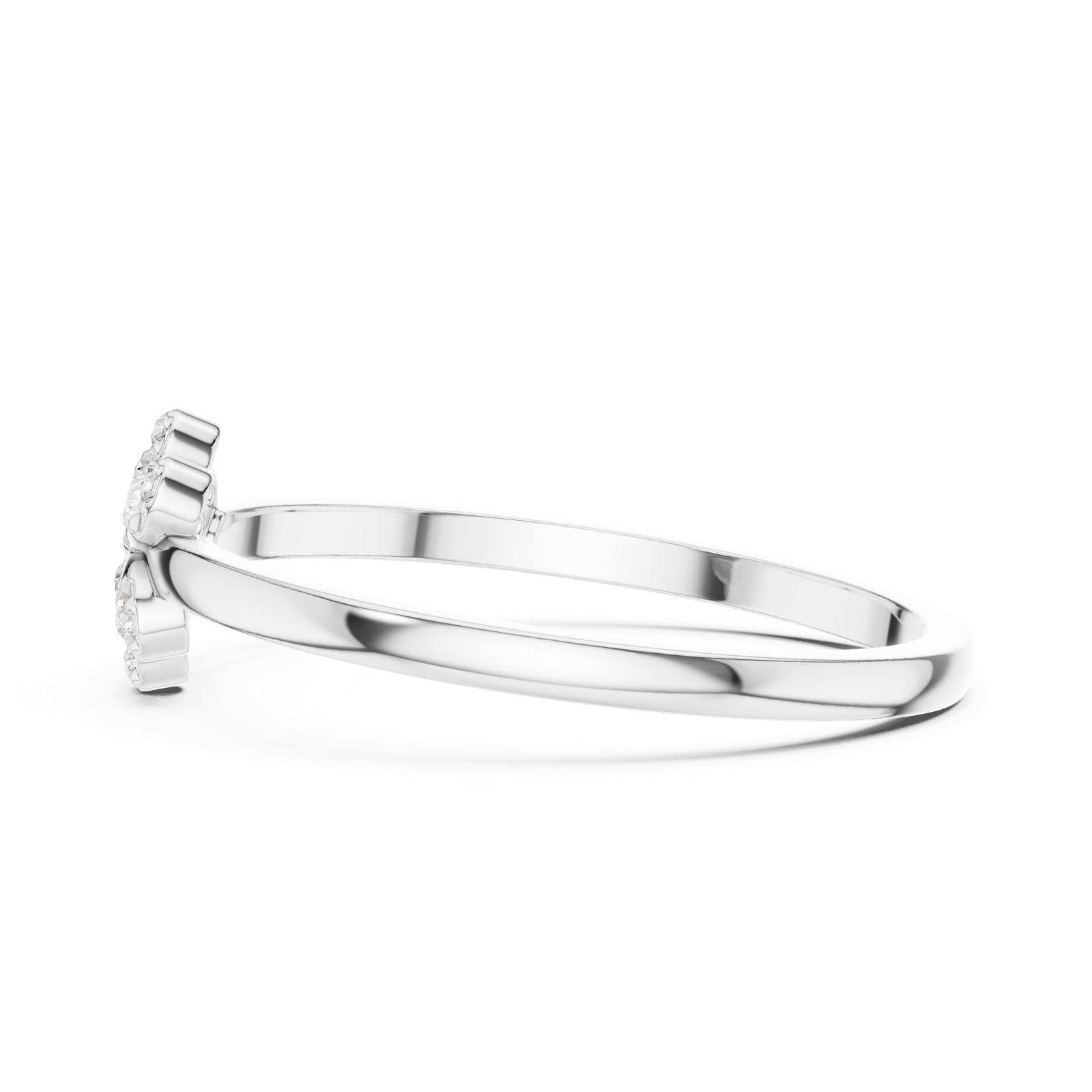 Gold Ring DDLR-812, White Gold, view 3