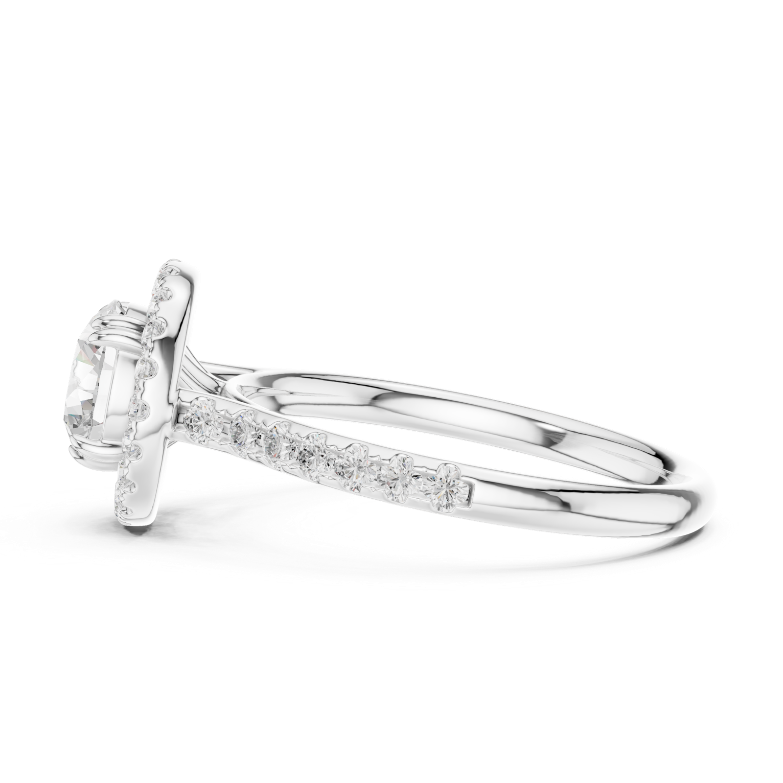 Gold Ring DDLR-792, White Gold, view 3