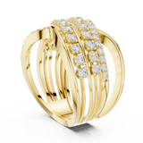 Gold Ring DDLR-820, Yellow Gold, view 1