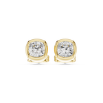 Gold Jewelry, Cushion center stone, Yellow Gold, view 4