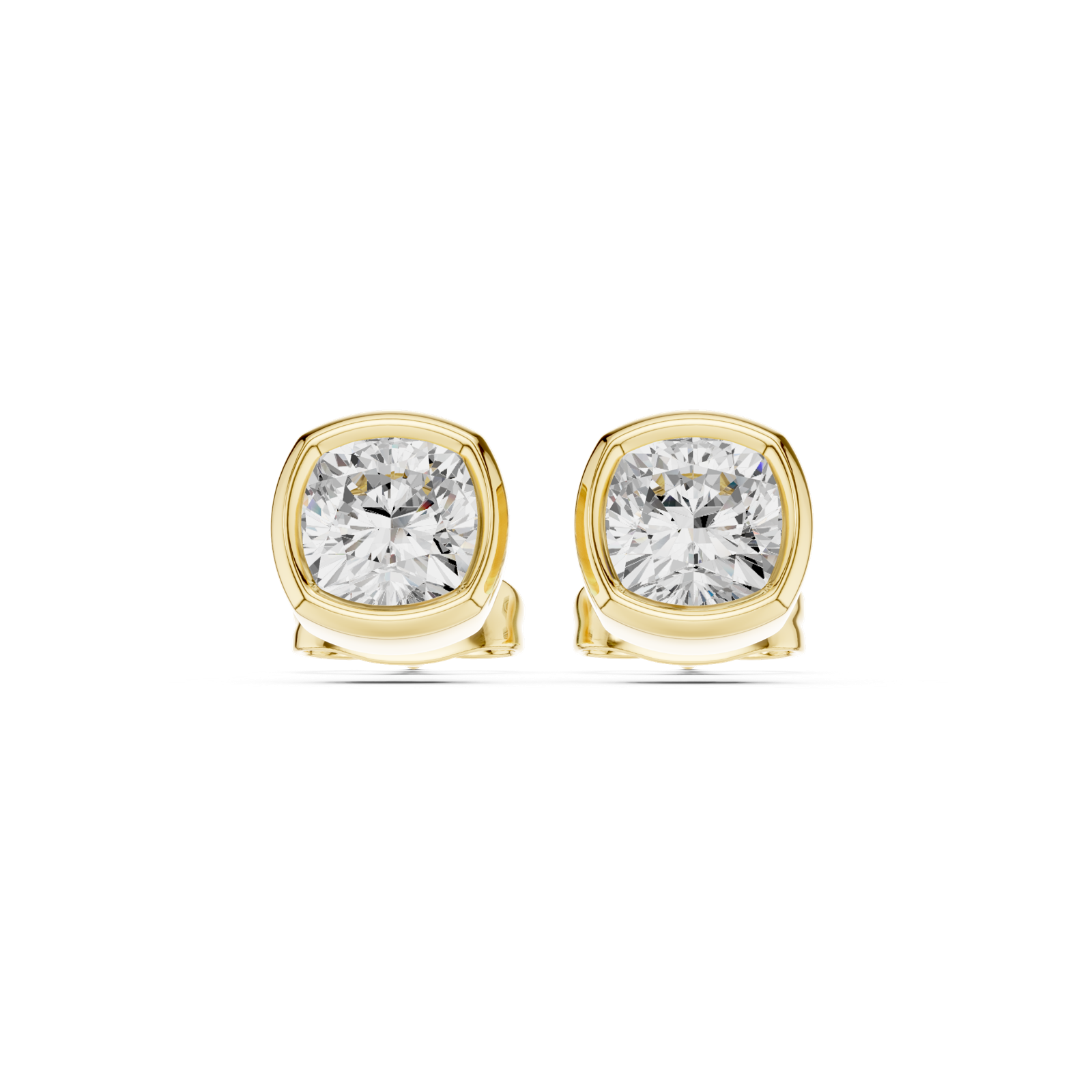 Gold Jewelry, Cushion center stone, Yellow Gold, view 4