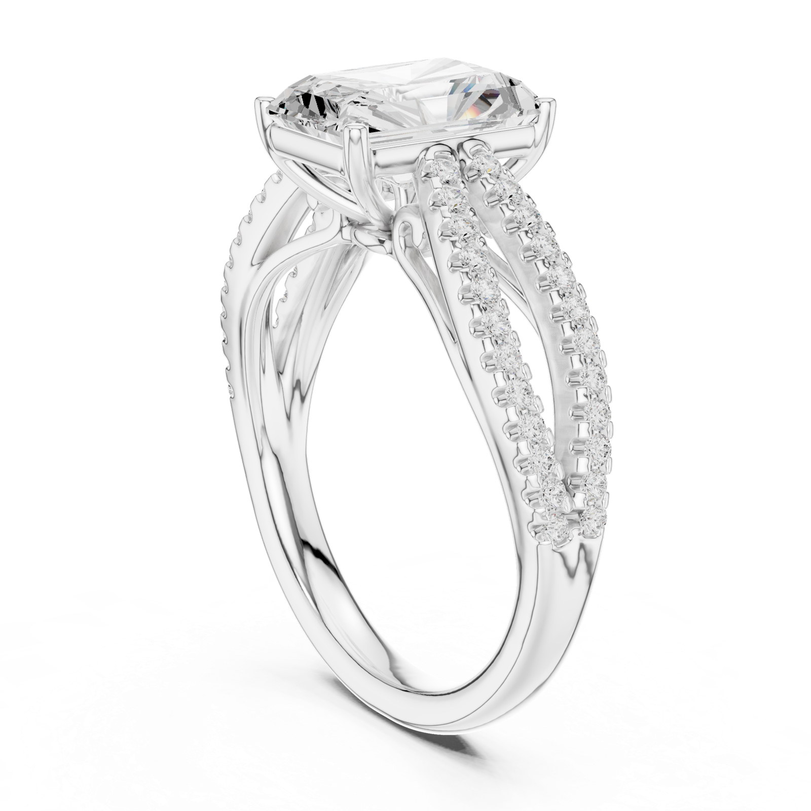 Gold Ring DDLR-733, White Gold, view 1
