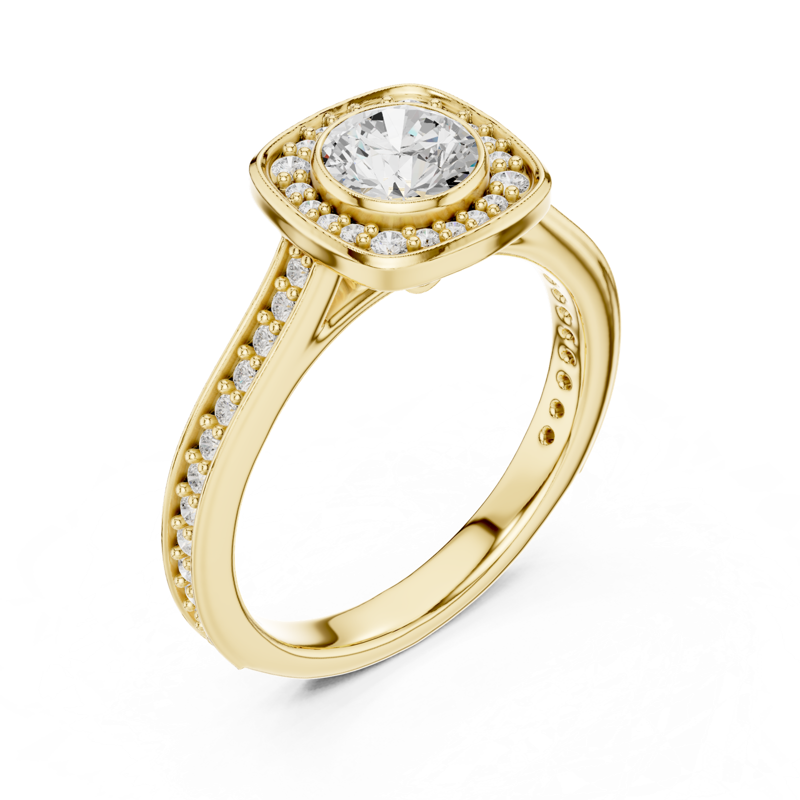 Gold Ring LR-0240, Yellow Gold, view 2