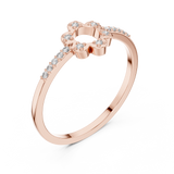 Gold Ring DR-6319, Rose Gold, view 2