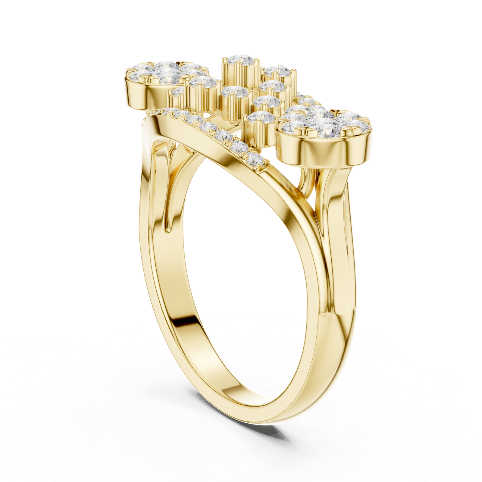 Gold Ring DDLR-753, Yellow Gold, view 1