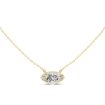 Gold Jewelry DDPO-007, Marquise center stone, Yellow Gold, view 4