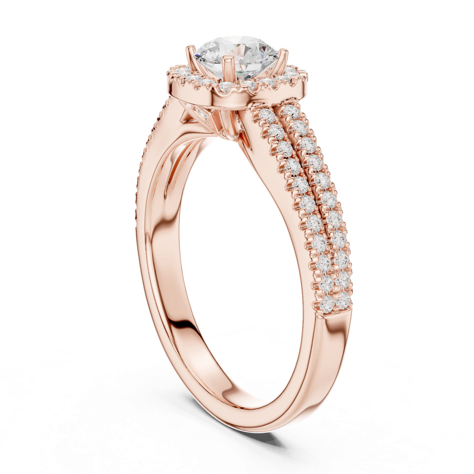 Gold Ring LR-0266, Rose Gold, view 1