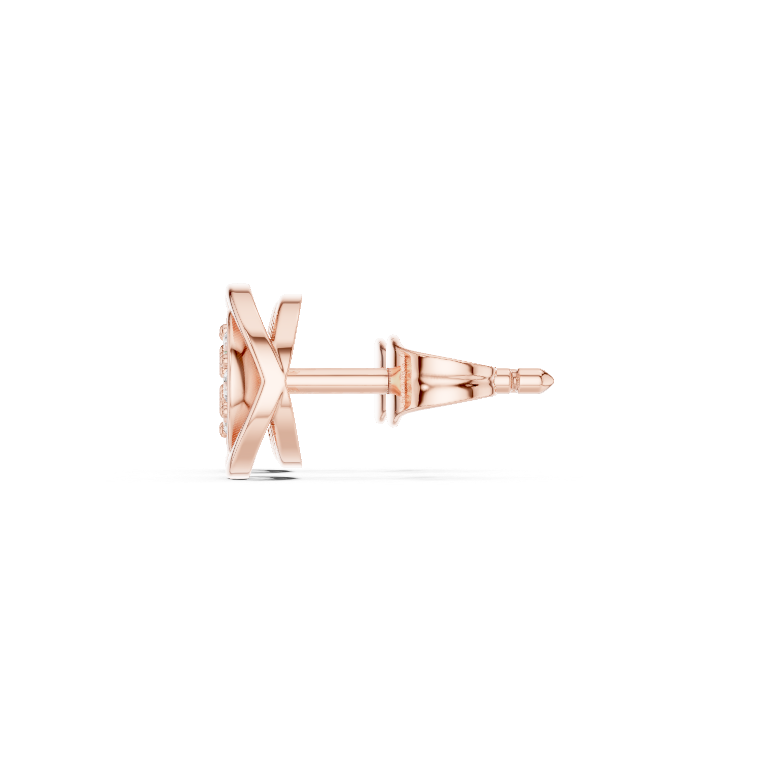 Gold Earrings SBER(44), Rose Gold, view 3