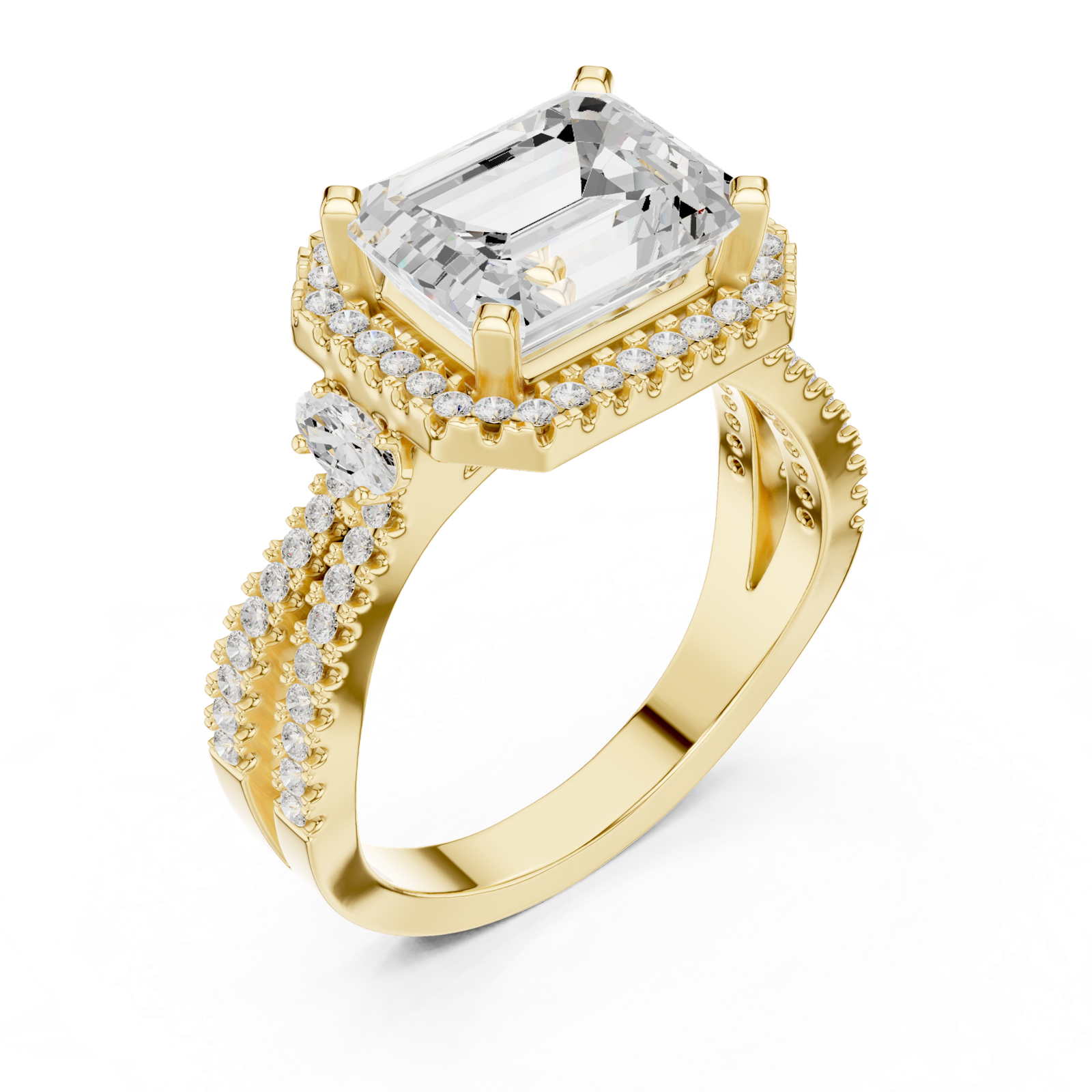 Gold Ring DDLR-339, Yellow Gold, view 2