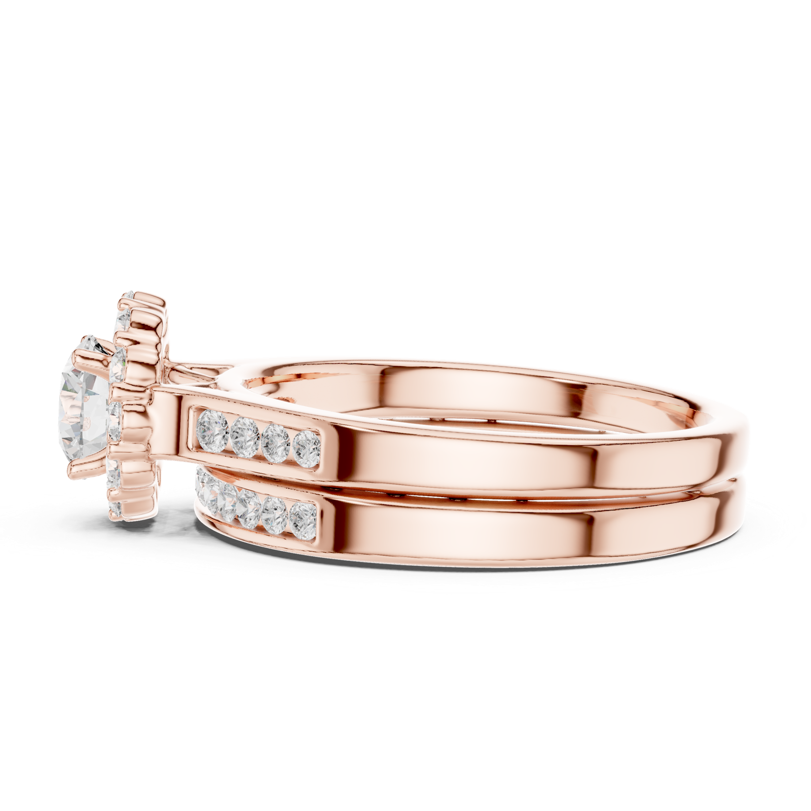 Gold Ring LR-0269, Rose Gold, view 3