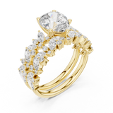 Gold Ring DDLR-443, Pear center stone, Yellow Gold, view 2