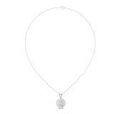 14K Solid Gold Lab Diamond Solitaire Pendant Necklace, White Gold, view 1