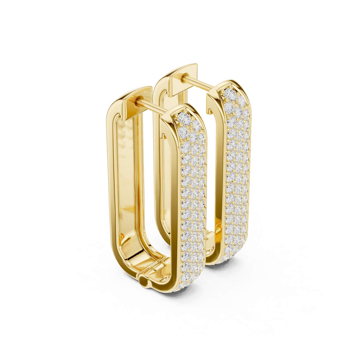 Gold Earrings SBER(19), Yellow Gold, view 1