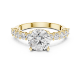 Gold Ring DDLR-819, Yellow Gold, view 4