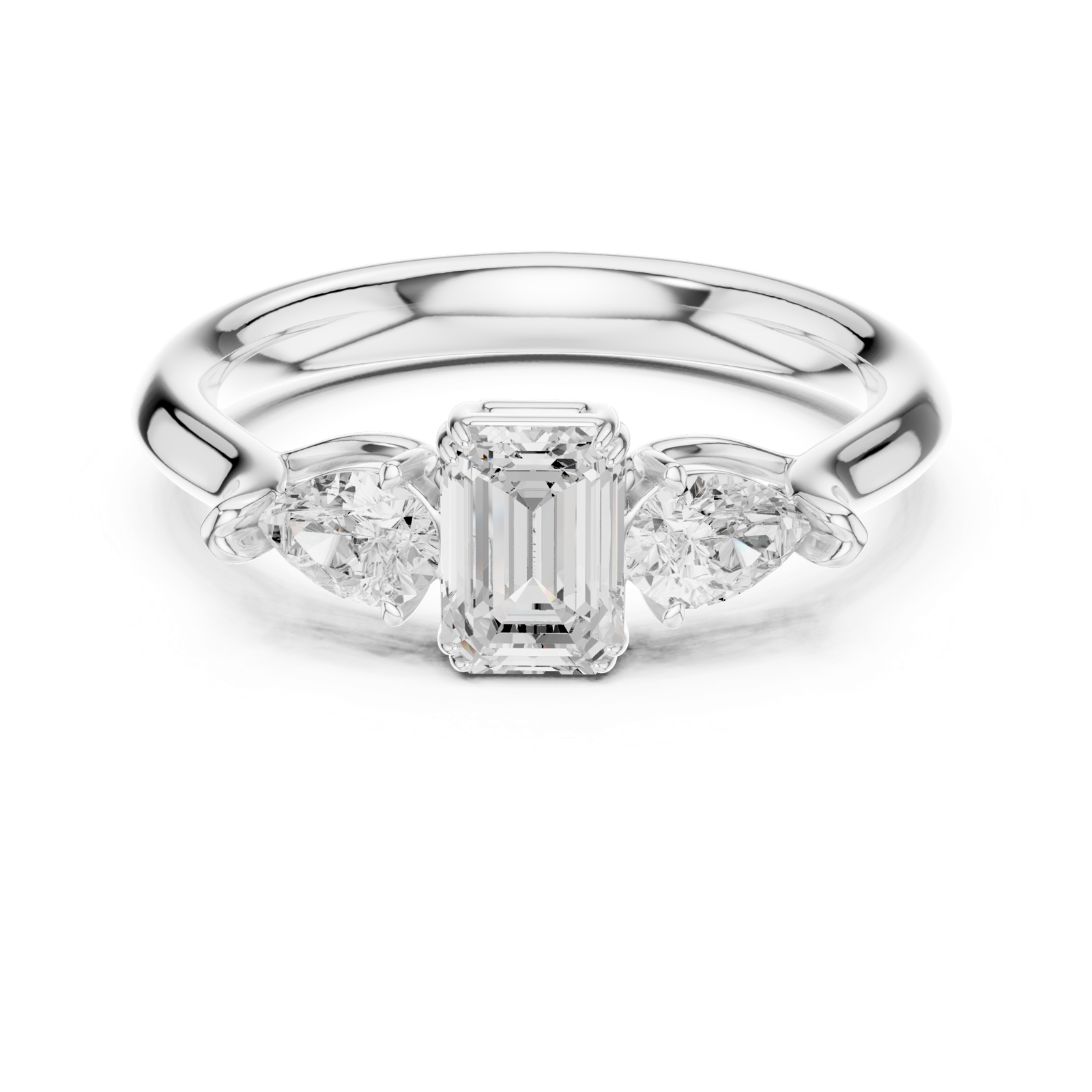 Gold Ring DDLR-579, White Gold, view 4