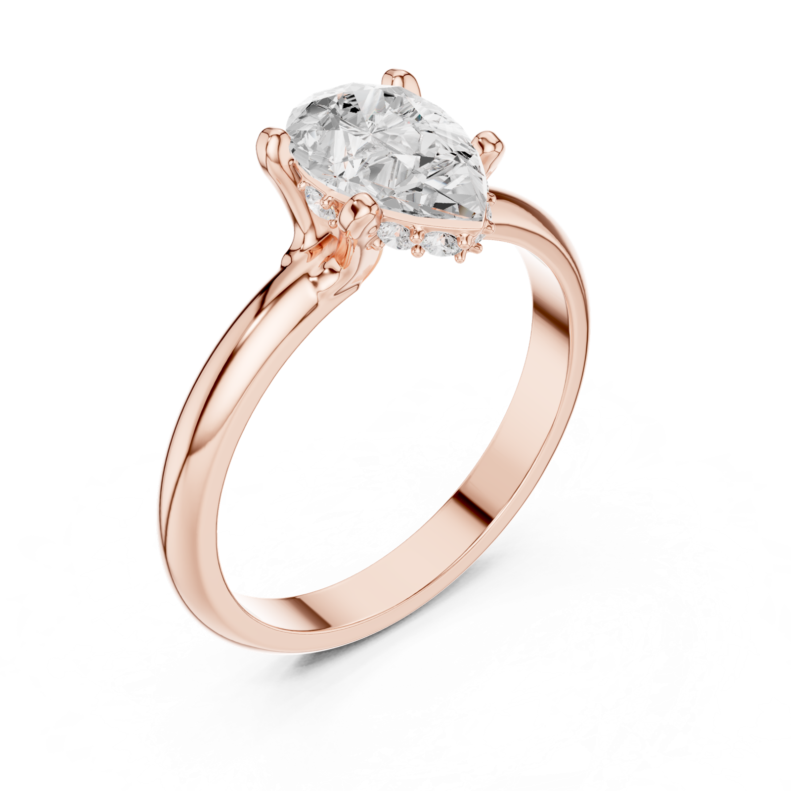 Gold Ring DDLR-1059, Rose Gold, view 2