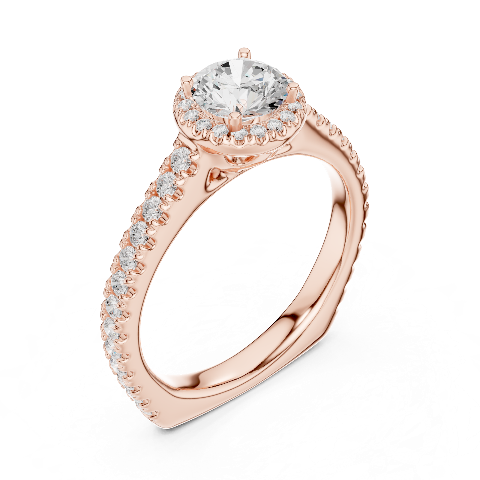 Gold Ring LR-0225, Rose Gold, view 2