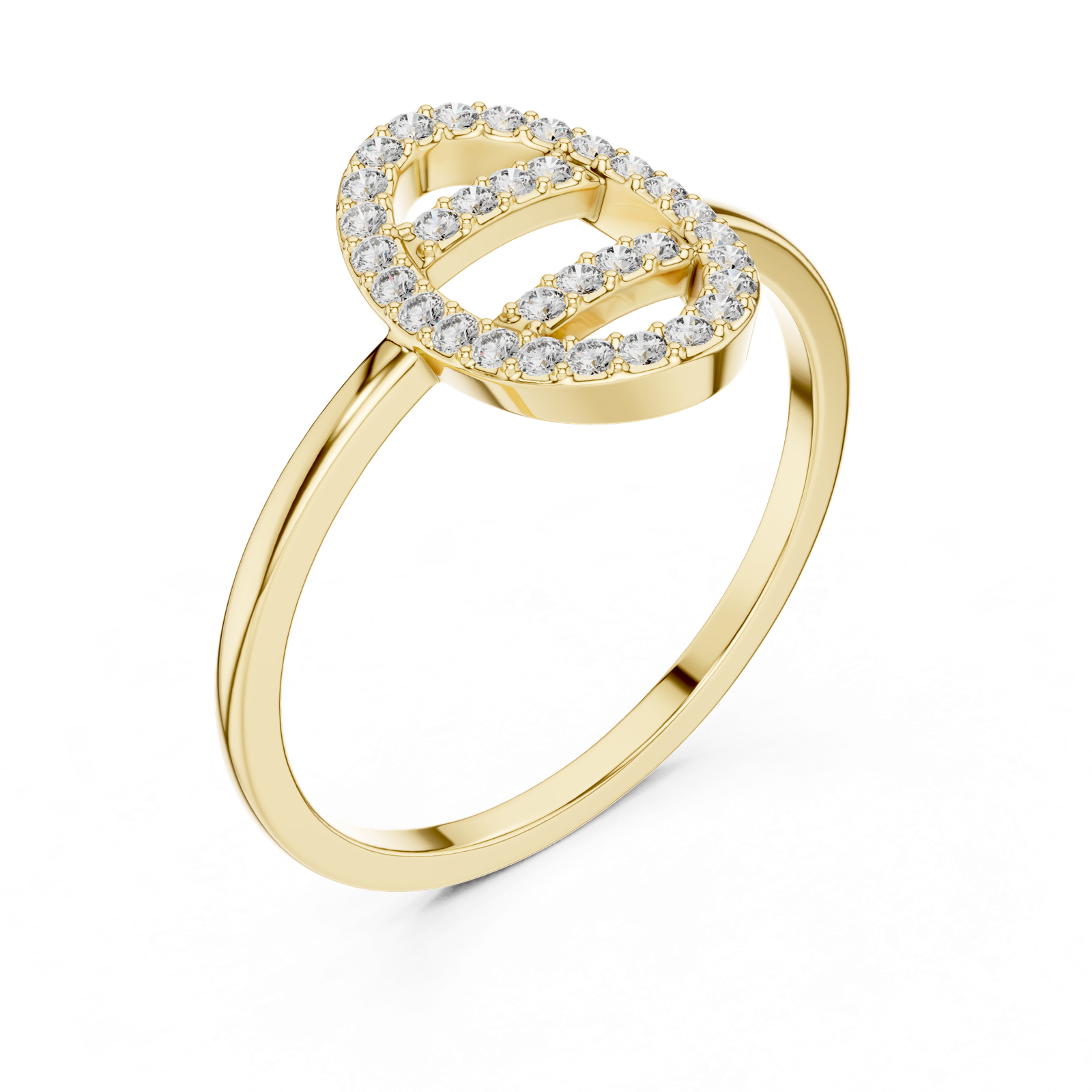 Gold Ring DR-6316, Yellow Gold, view 2