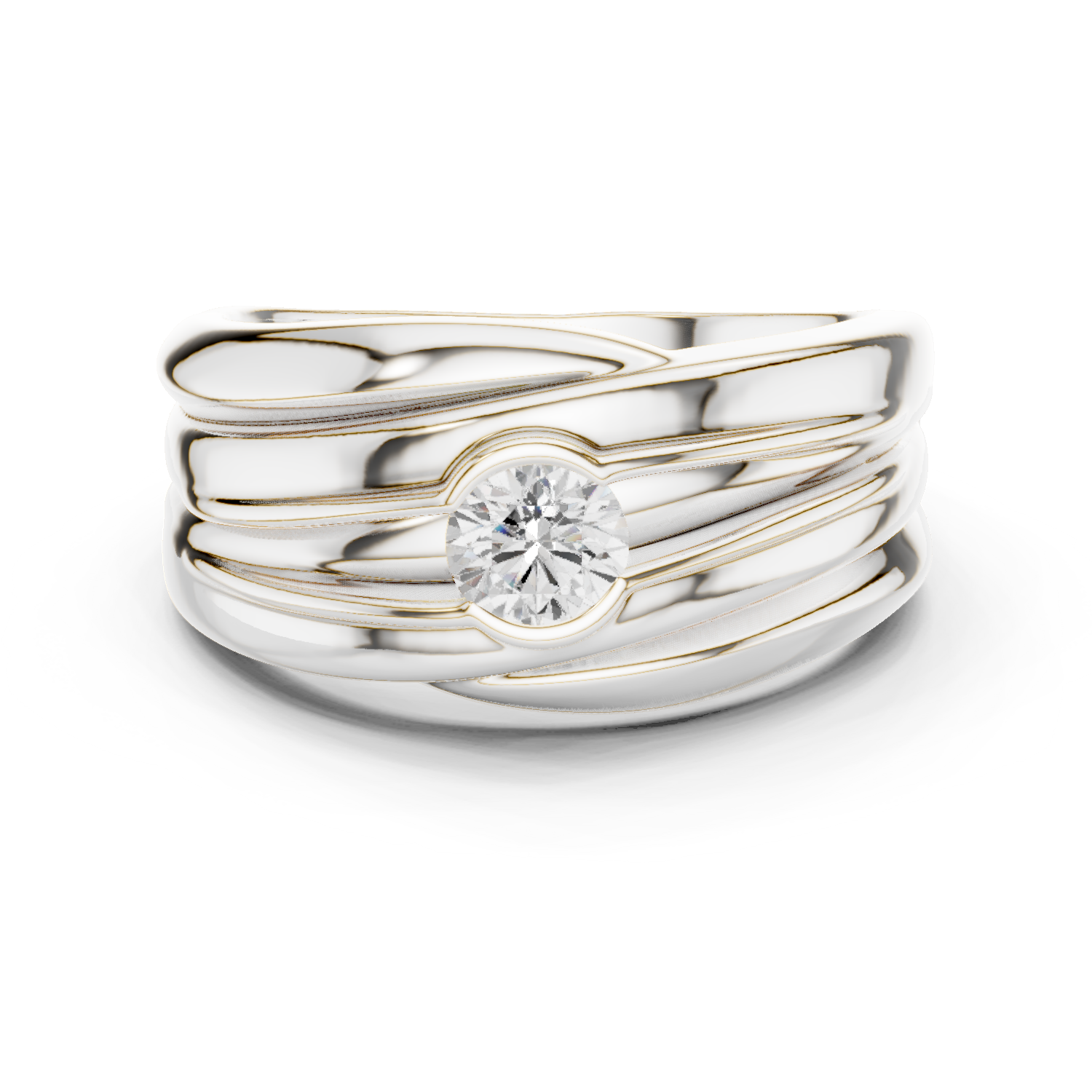 Gold Men's Ring GGR-0020, White Gold