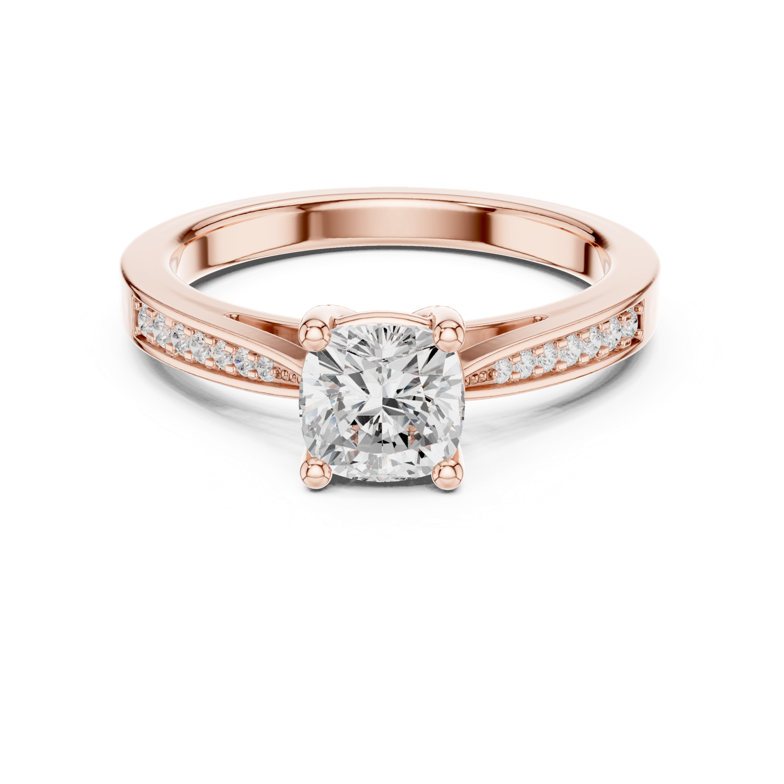 Gold Ring DDLR-524, Rose Gold, view 4