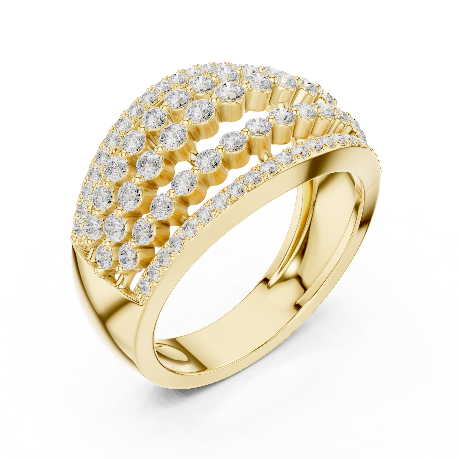 Gold Ring DDLR-759, Yellow Gold, view 2