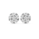 Gold Earrings AGDER-229, White Gold, view 4