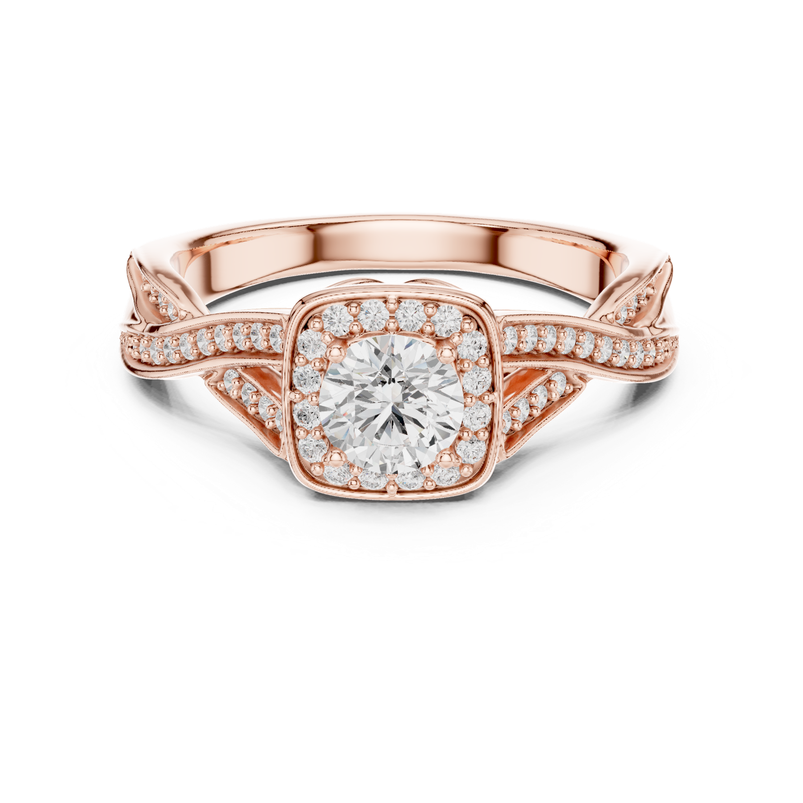 Gold Ring LR-0259, Rose Gold, view 4