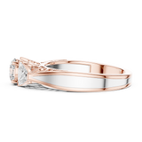 Gold Ring LR-0029, Rose Gold, view 3
