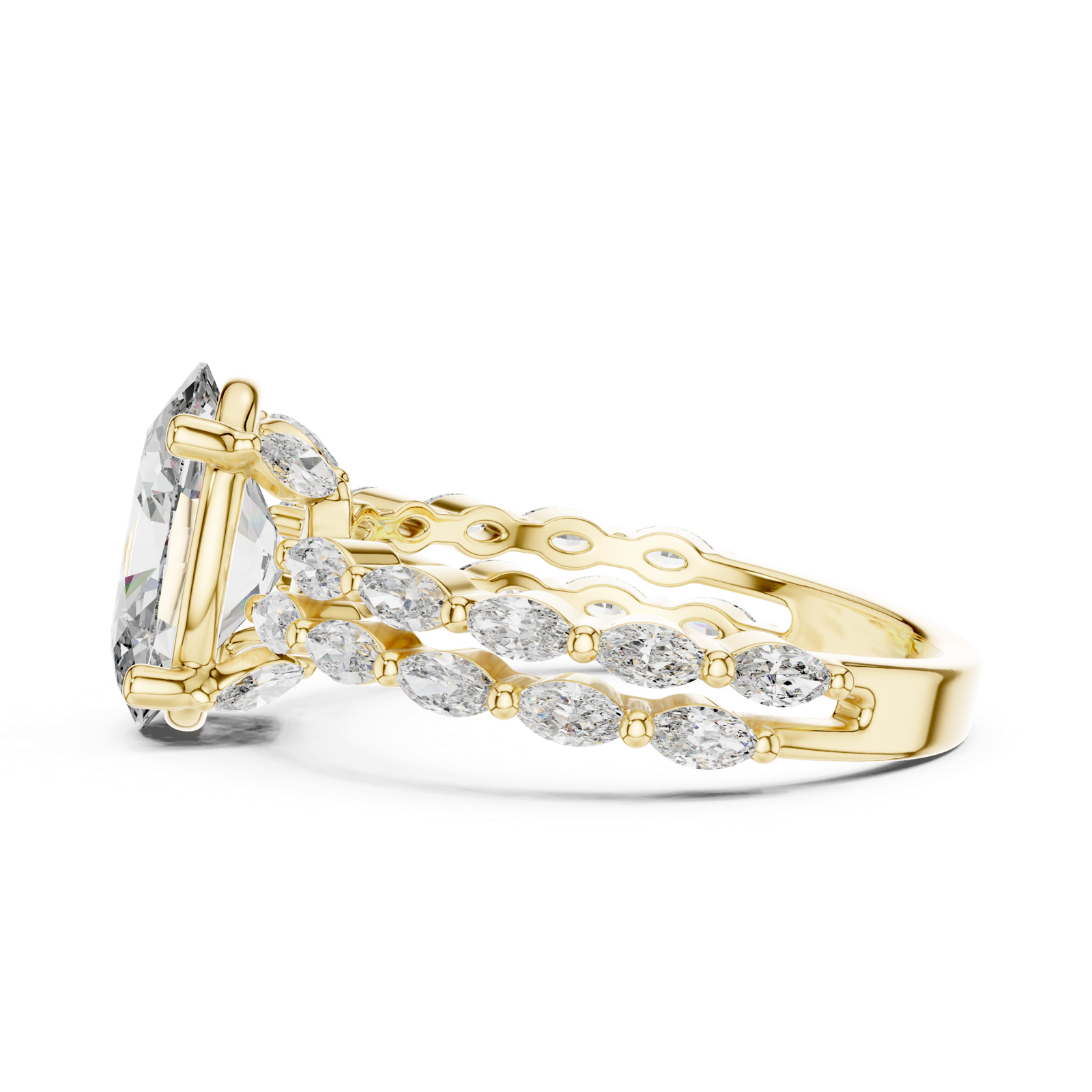Gold Ring DDLR-064, Yellow Gold, view 3