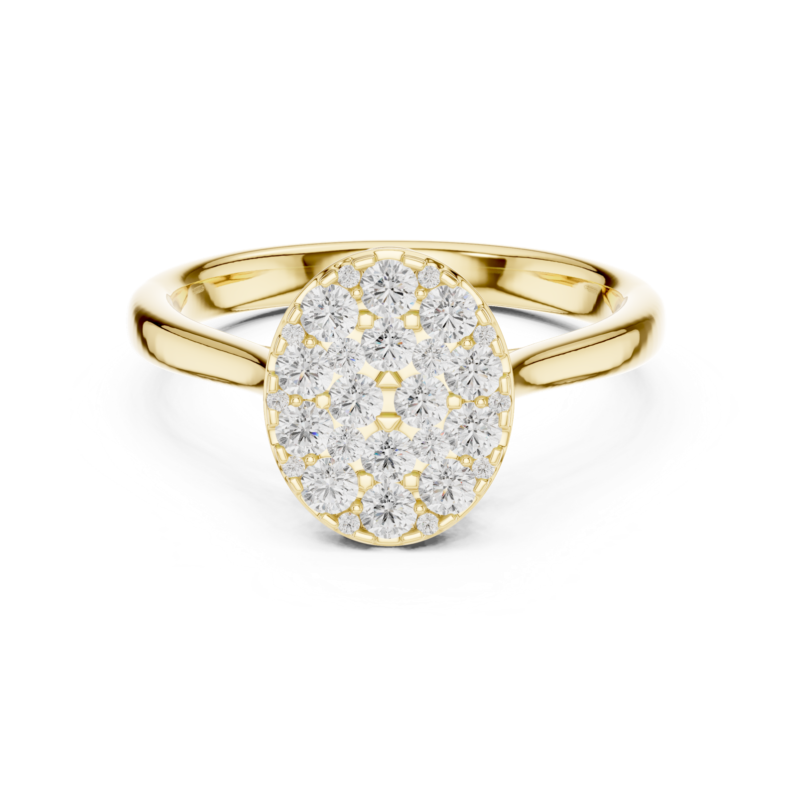 Gold Ring DDLR-782, Yellow Gold, view 4