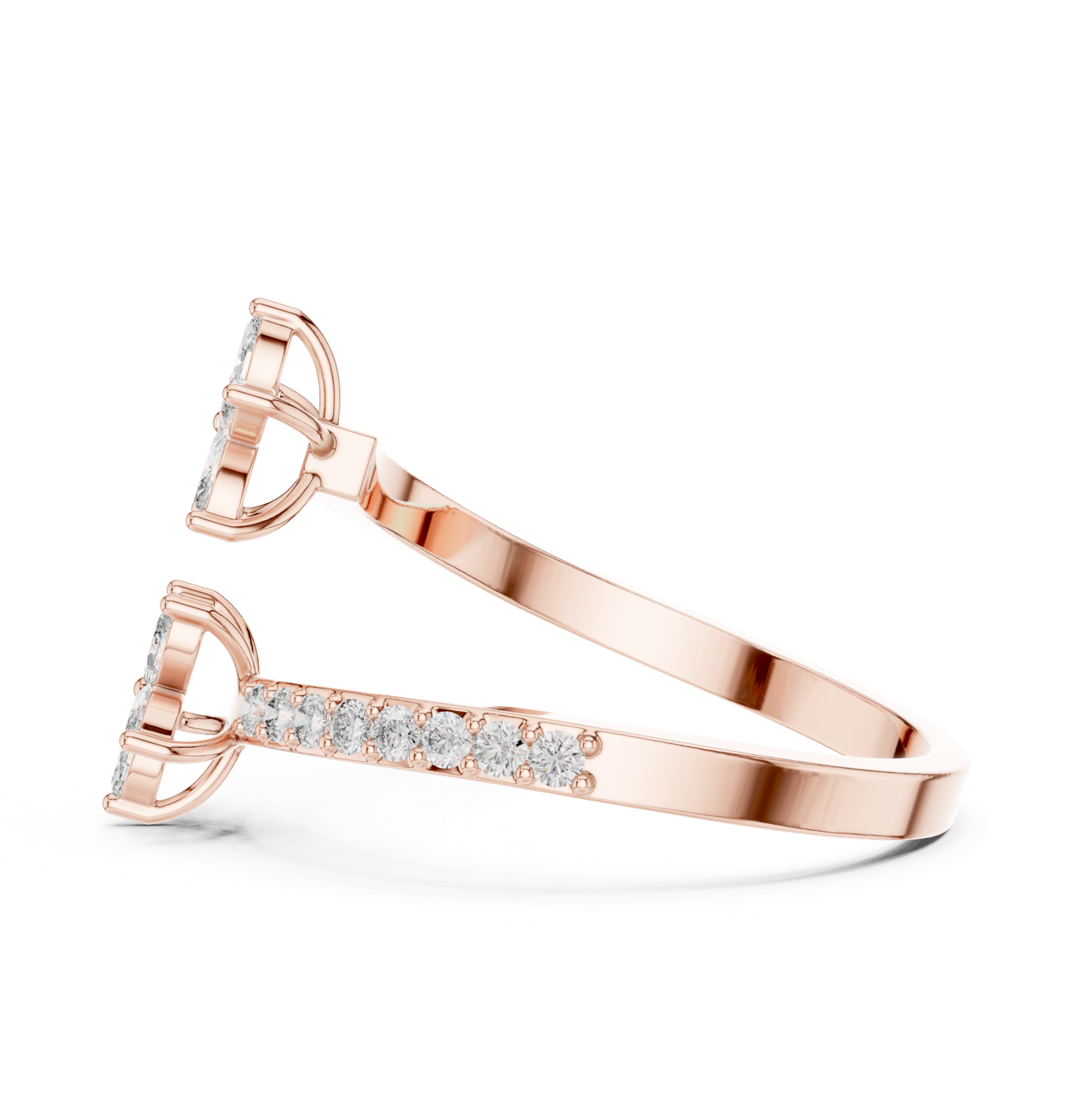 Gold Ring AGDLR-257, Rose Gold, view 3