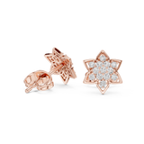 Gold Earrings 9-10085E, Rose Gold, view 1
