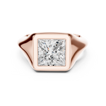 Gold Jewelry L36-4, Princess center stone, Rose Gold, view 4
