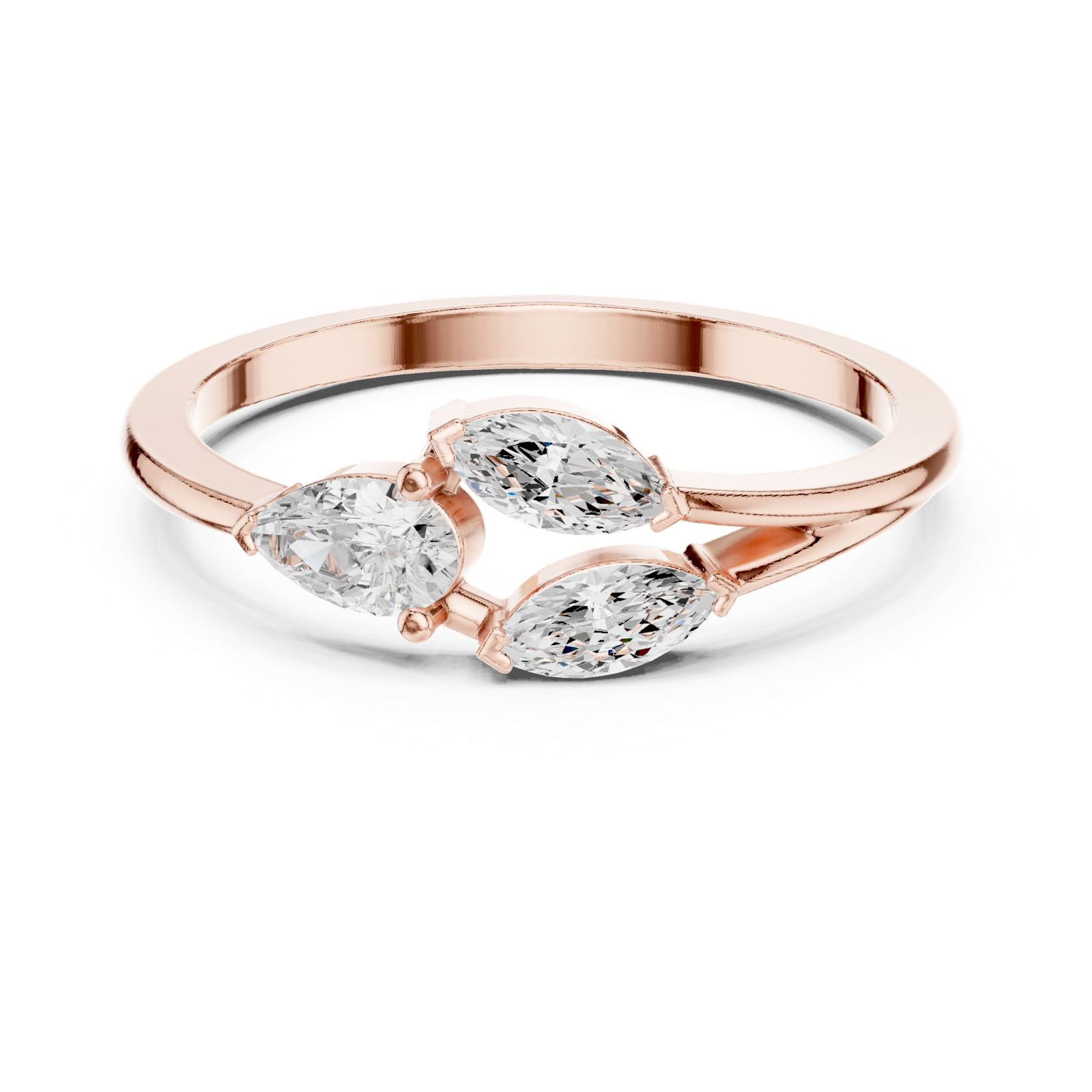 Gold Ring Ledis Ring, Rose Gold, view 4