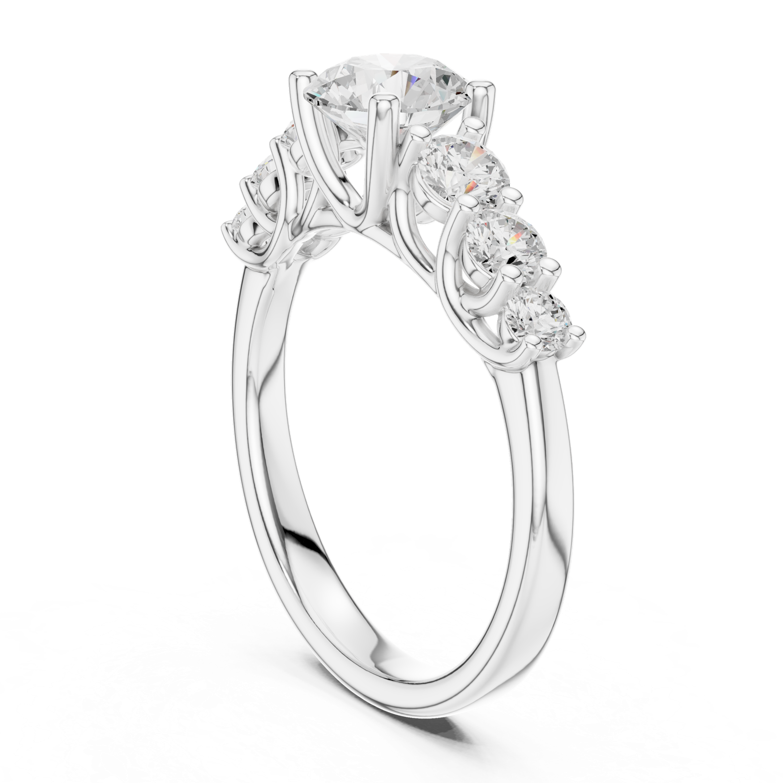 Gold Ring DDLR-681, White Gold, view 1