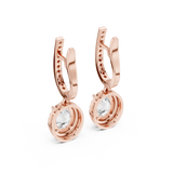 Gold Earrings 3-10009E_137_M, Rose Gold, view 3