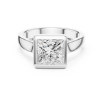 Gold Jewelry L36-3, Princess center stone, White Gold, view 4