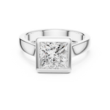 Gold Jewelry L36-3, Princess center stone, White Gold, view 4