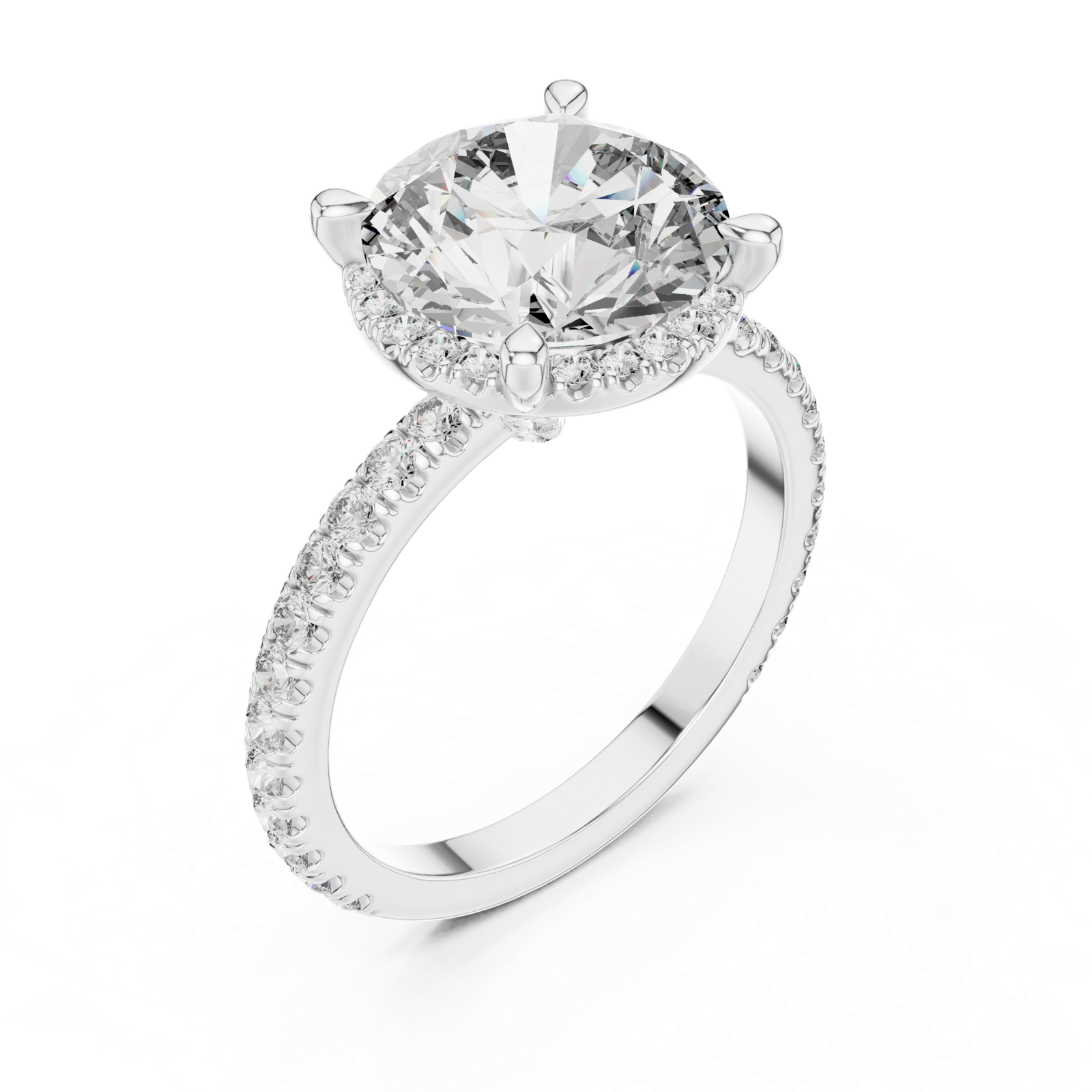 Gold Ring DDLR-172, White Gold, view 2