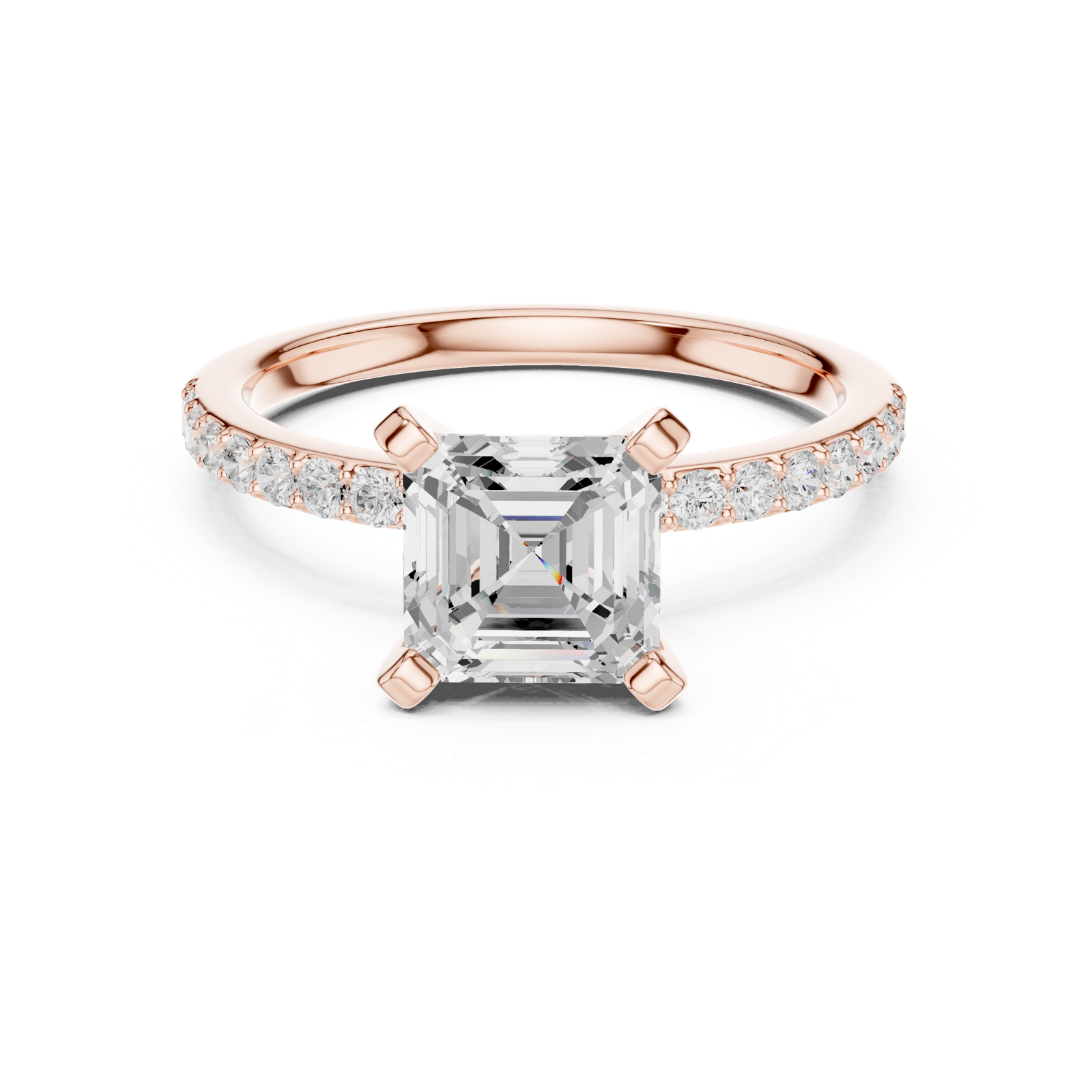 Gold Ring DDLR-884, Rose Gold, view 4