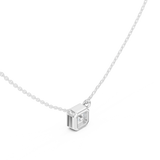 Gold Jewelry, Asscher center stone, White Gold, view 2