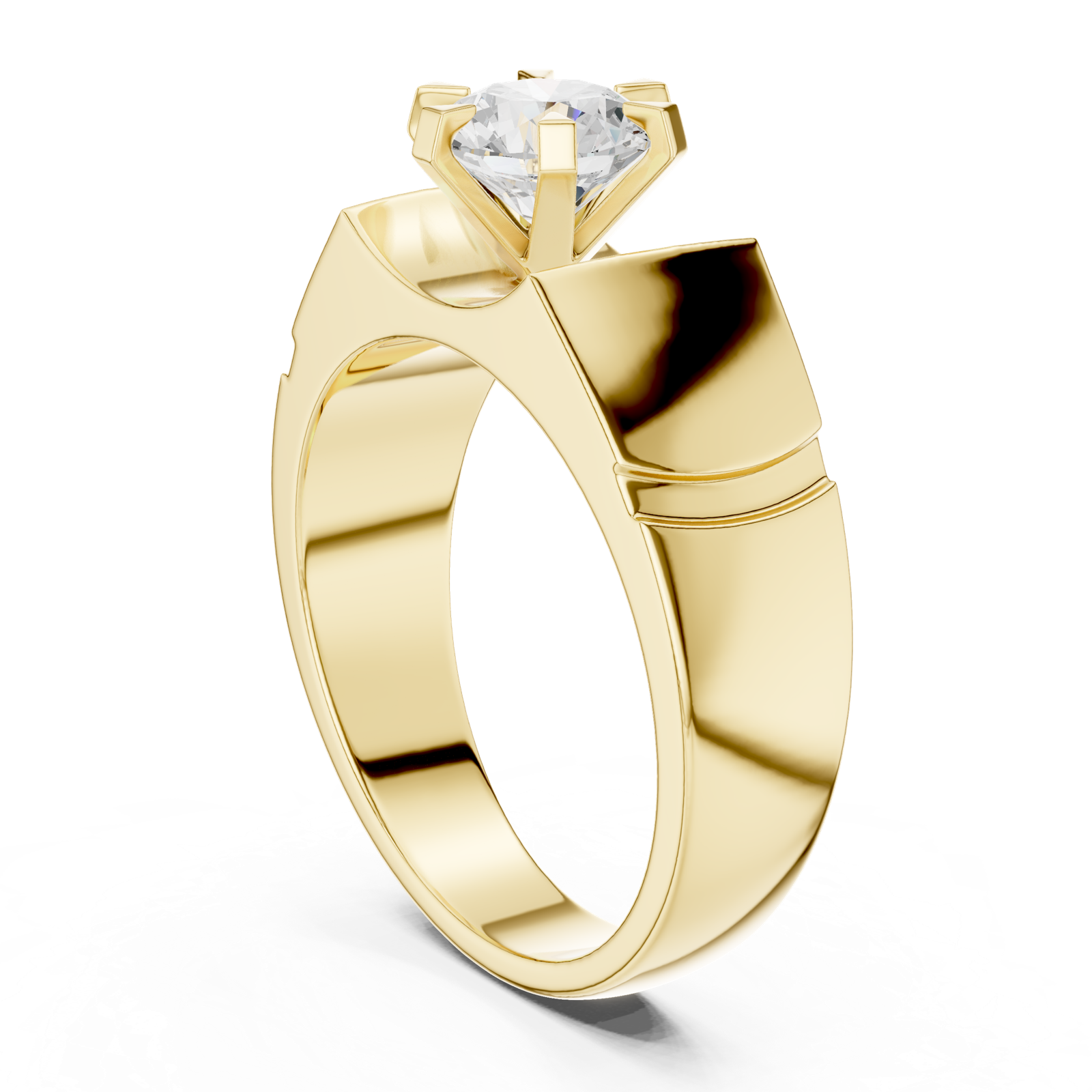 Gold Men's Ring GGR-0027, Yellow Gold, view 1