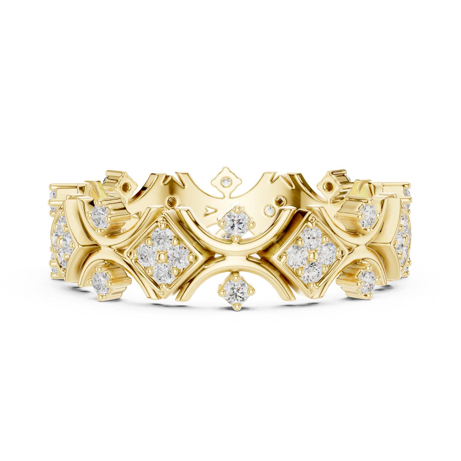 Gold Ring R38, Yellow Gold, view 3