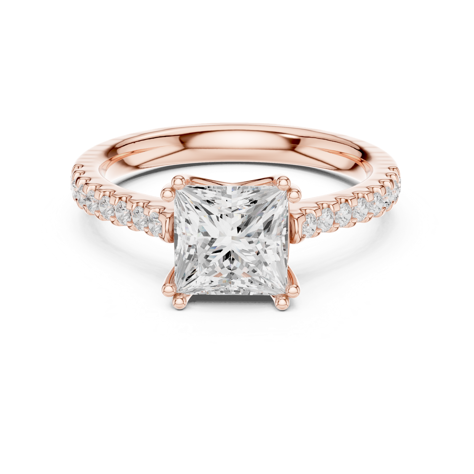 Gold Ring DDLR-735, Rose Gold, view 4