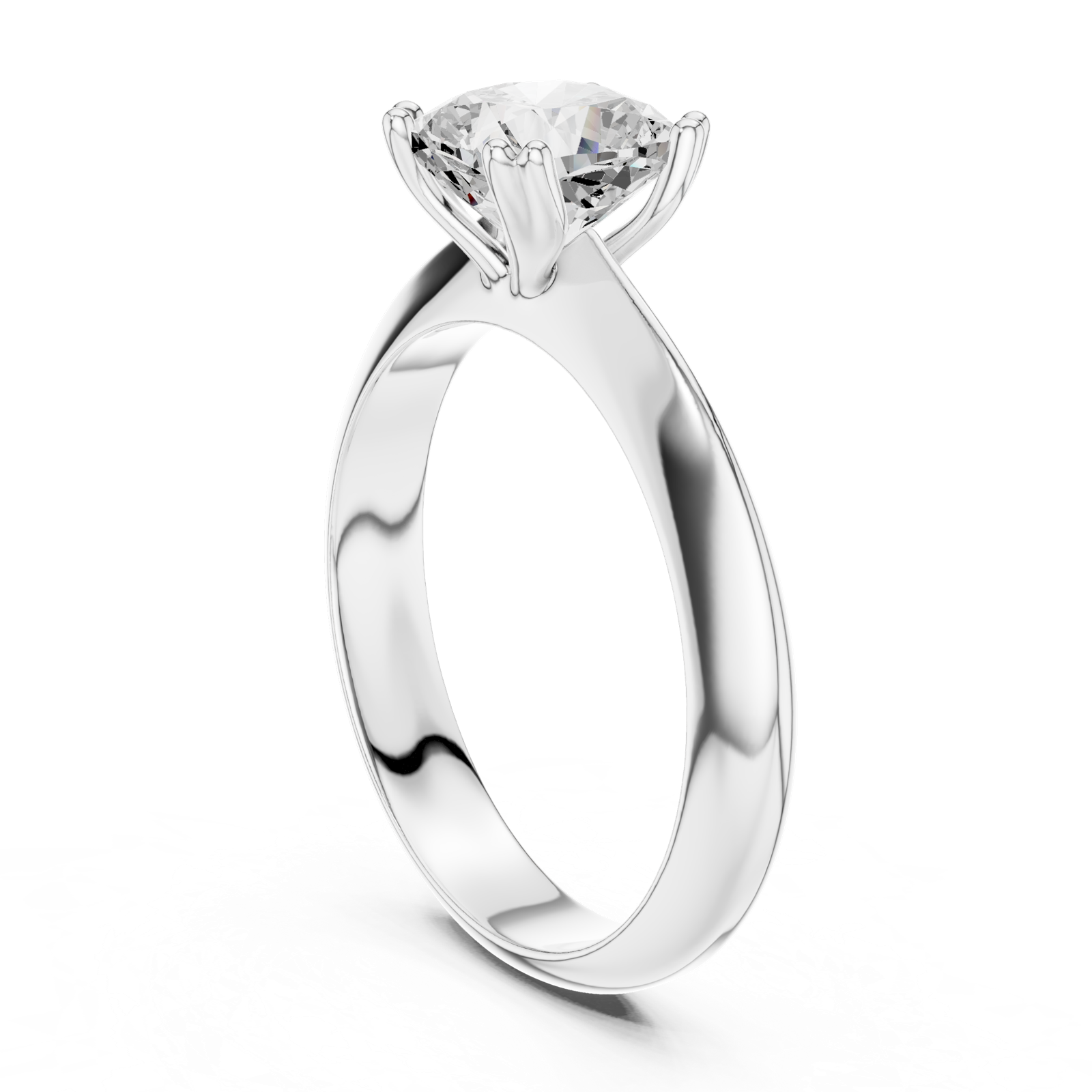 Gold Jewelry L36-8, Cushion center stone, White Gold, view 1