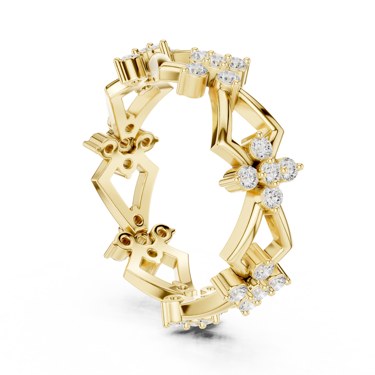 Gold Ring R32, Yellow Gold, view 1