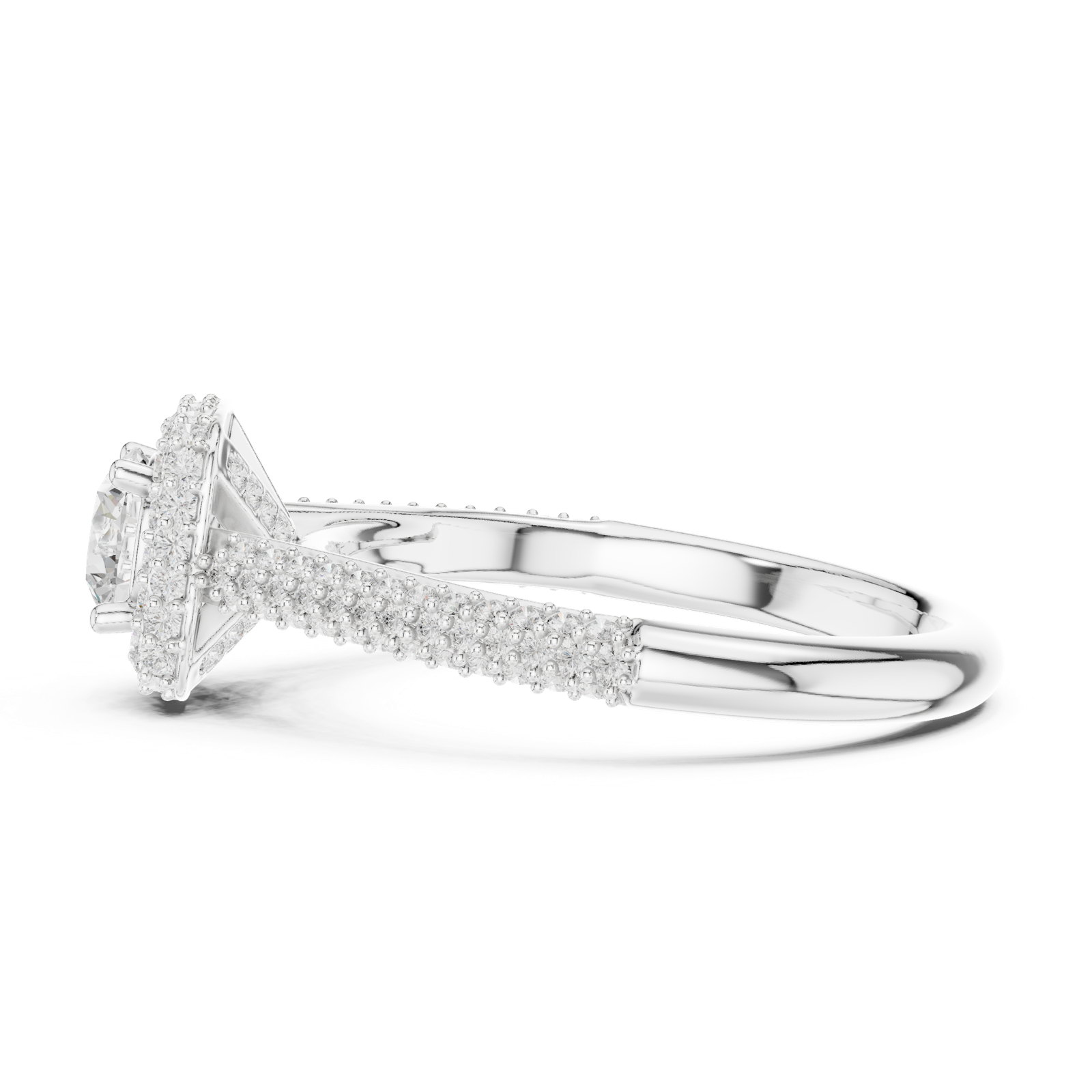 Gold Ring LR-0244, White Gold, view 3