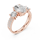 Gold Ring DDLR-718, Rose Gold, view 2