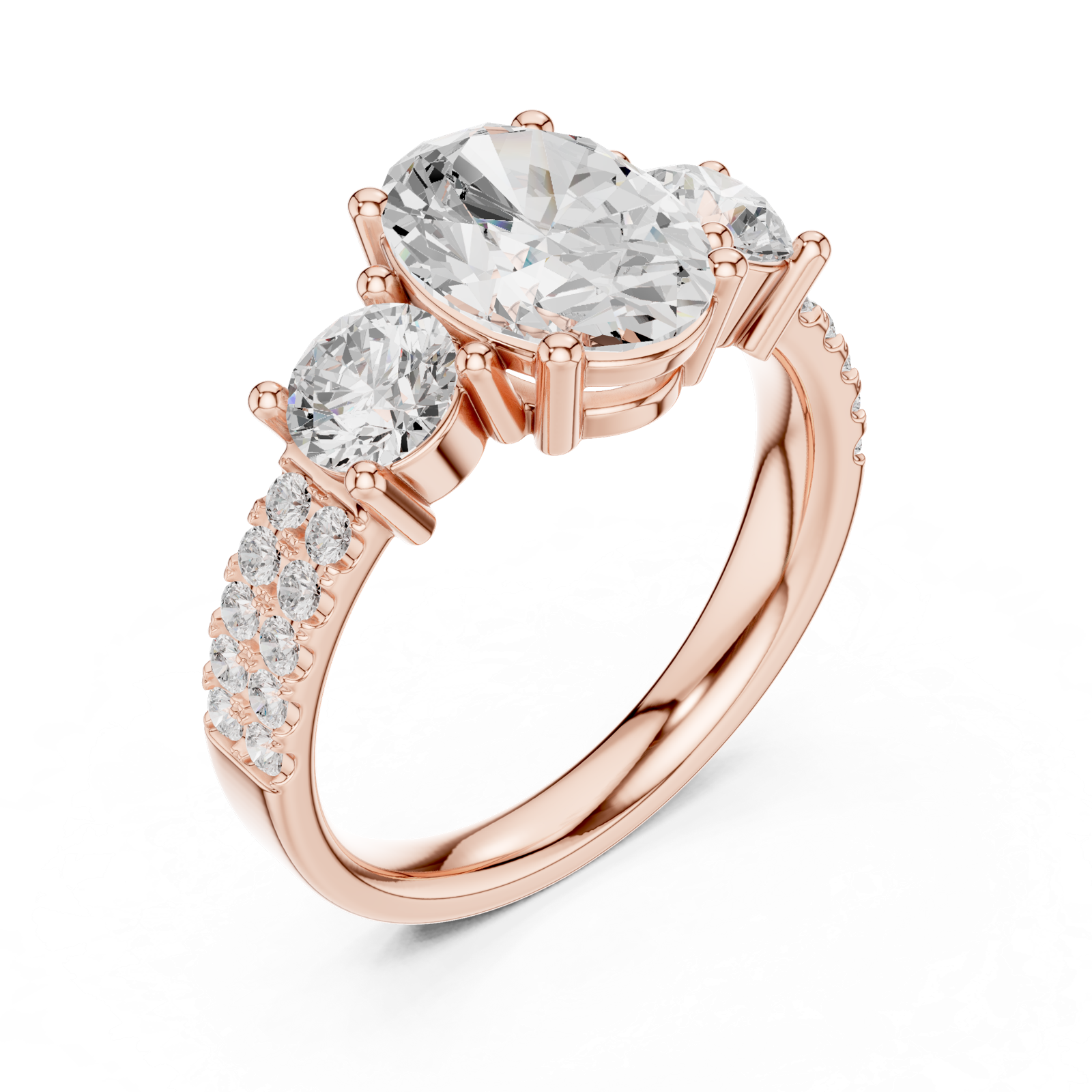 Gold Ring DDLR-718, Rose Gold, view 2